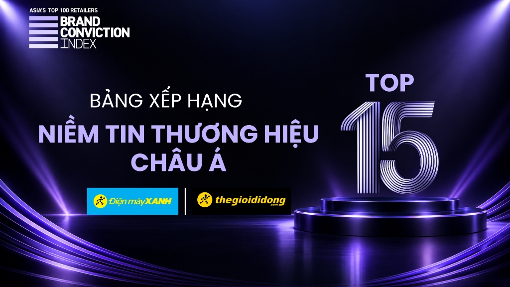 Điện Máy Xanh Và Thế Giới Di Động Lọt Top 15 Chỉ Số Niềm Tin Thương Hiệu Châu Á 2026