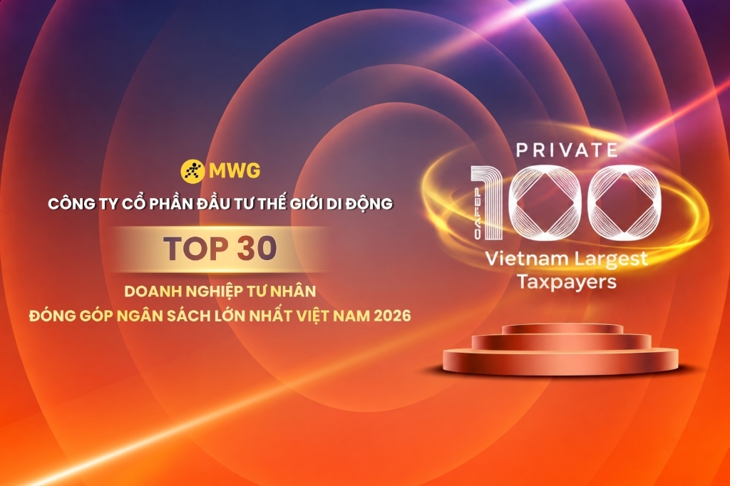 MWG Lot Top 30 Doanh Nghiep Tu Nhan Dong Gop Ngan Sach Lon Nhat Viet Nam 2026, DMX Dong Gop Dang Ke Khoang 86%