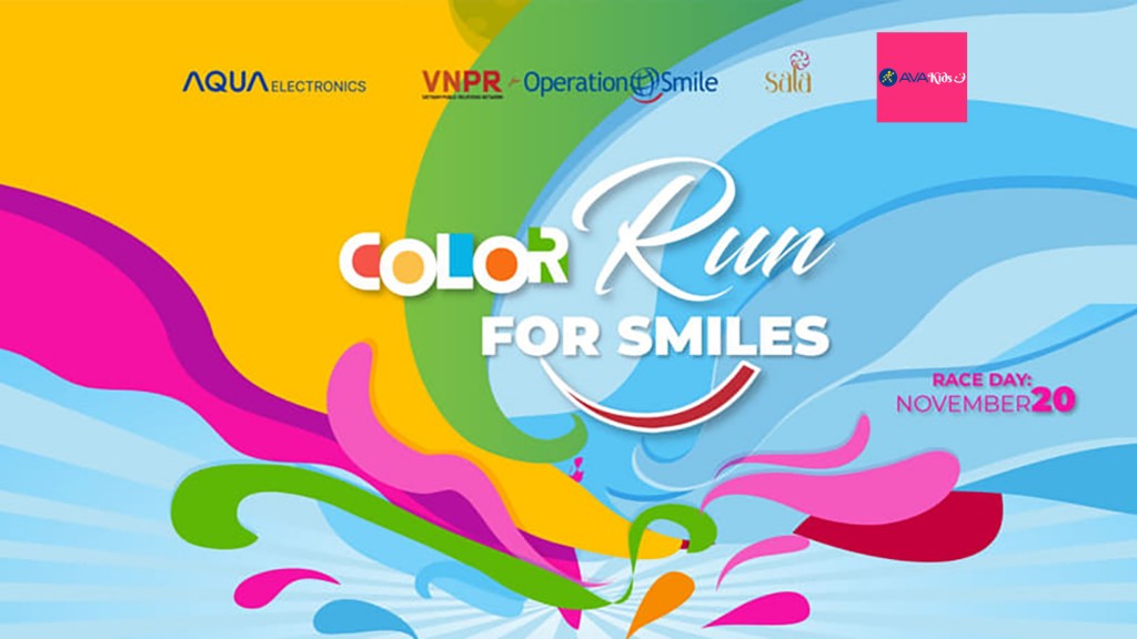 AVAKids đồng hành cùng VNPR & Quỹ Operation Smiles VN trong giải chạy gây quỹ từ thiện Color Run For Smiles 2022