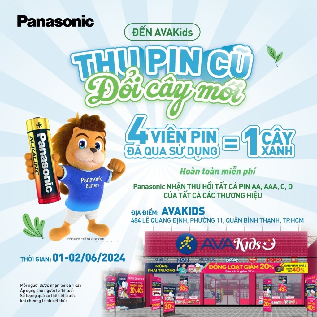 Su Kien “Thu Pin Cu - Doi Cay Moi” - Song Xanh Cung AVAKids & Panasonic